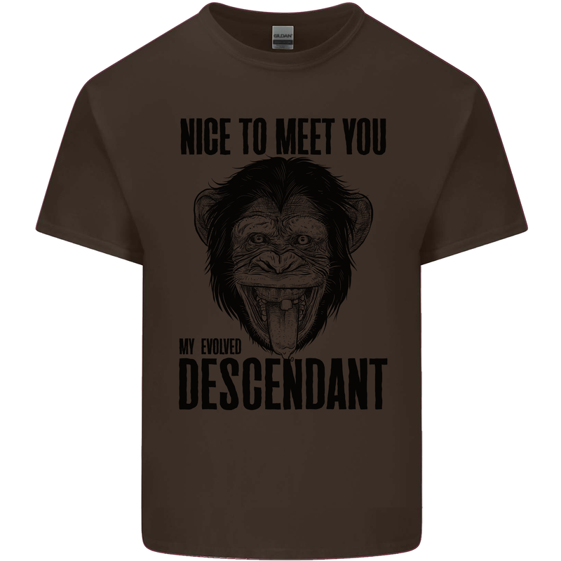 Chimp Evolved Dessendant Funny Monkey Ape Kids T-Shirt Childrens Chocolate