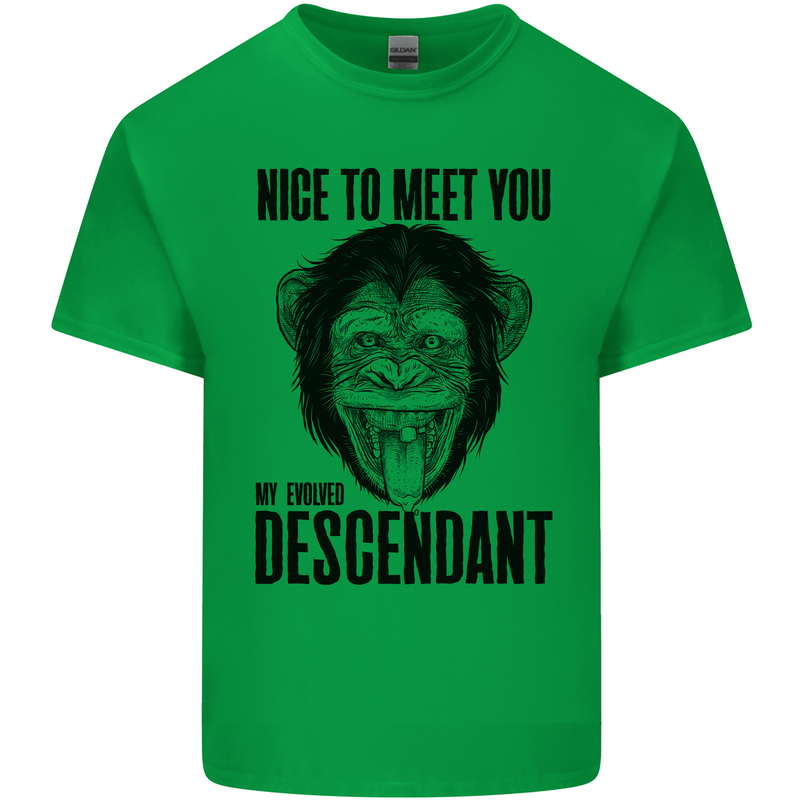 Chimp Evolved Dessendant Funny Monkey Ape Kids T-Shirt Childrens Irish Green