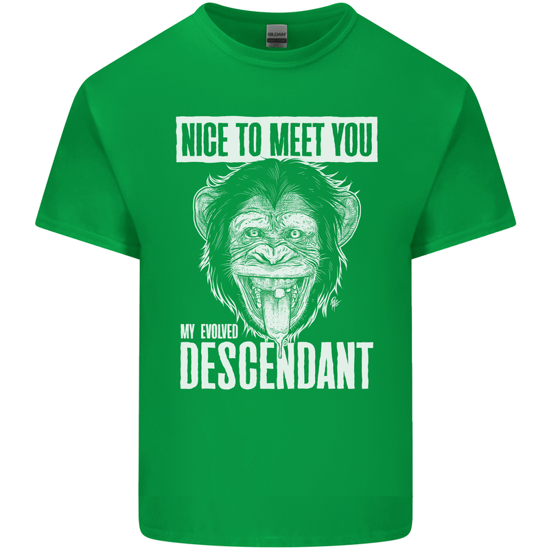 Chimp Evolved Dessendant Funny Monkey Ape Kids T-Shirt Childrens Irish Green