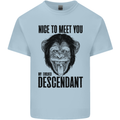 Chimp Evolved Dessendant Funny Monkey Ape Kids T-Shirt Childrens Light Blue