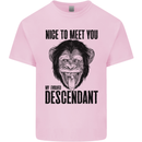 Chimp Evolved Dessendant Funny Monkey Ape Kids T-Shirt Childrens Light Pink