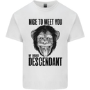 Chimp Evolved Dessendant Funny Monkey Ape Kids T-Shirt Childrens White