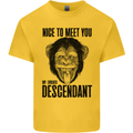 Chimp Evolved Dessendant Funny Monkey Ape Kids T-Shirt Childrens Yellow