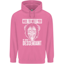 Chimp Evolved Dessendant Funny Monkey Ape Mens 80% Cotton Hoodie Azelea
