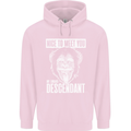 Chimp Evolved Dessendant Funny Monkey Ape Mens 80% Cotton Hoodie Light Pink