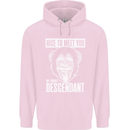 Chimp Evolved Dessendant Funny Monkey Ape Mens 80% Cotton Hoodie Light Pink
