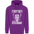 Chimp Evolved Dessendant Funny Monkey Ape Mens 80% Cotton Hoodie Purple