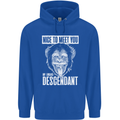 Chimp Evolved Dessendant Funny Monkey Ape Mens 80% Cotton Hoodie Royal Blue