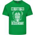 Chimp Evolved Dessendant Funny Monkey Ape Mens Cotton T-Shirt Tee Top Irish Green