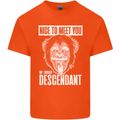 Chimp Evolved Dessendant Funny Monkey Ape Mens Cotton T-Shirt Tee Top Orange