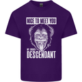 Chimp Evolved Dessendant Funny Monkey Ape Mens Cotton T-Shirt Tee Top Purple