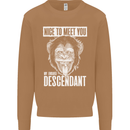 Chimp Evolved Dessendant Funny Monkey Ape Mens Sweatshirt Jumper Caramel Latte