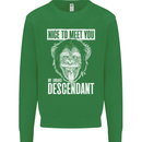 Chimp Evolved Dessendant Funny Monkey Ape Mens Sweatshirt Jumper Irish Green