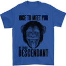 Chimp Evolved Dessendant Funny Monkey Ape Mens T-Shirt 100% Cotton Royal Blue