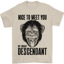 Chimp Evolved Dessendant Funny Monkey Ape Mens T-Shirt 100% Cotton Sand