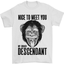 Chimp Evolved Dessendant Funny Monkey Ape Mens T-Shirt 100% Cotton White