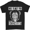 Chimp Evolved Dessendant Funny Monkey Ape Mens T-Shirt Cotton Gildan Black