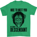 Chimp Evolved Dessendant Funny Monkey Ape Mens T-Shirt Cotton Gildan Irish Green