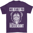 Chimp Evolved Dessendant Funny Monkey Ape Mens T-Shirt Cotton Gildan Purple