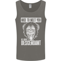 Chimp Evolved Dessendant Funny Monkey Ape Mens Vest Tank Top Charcoal