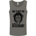 Chimp Evolved Dessendant Funny Monkey Ape Mens Vest Tank Top Charcoal