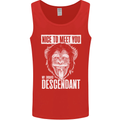 Chimp Evolved Dessendant Funny Monkey Ape Mens Vest Tank Top Red