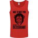 Chimp Evolved Dessendant Funny Monkey Ape Mens Vest Tank Top Red
