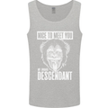 Chimp Evolved Dessendant Funny Monkey Ape Mens Vest Tank Top Sports Grey