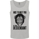 Chimp Evolved Dessendant Funny Monkey Ape Mens Vest Tank Top Sports Grey