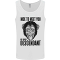 Chimp Evolved Dessendant Funny Monkey Ape Mens Vest Tank Top White