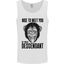 Chimp Evolved Dessendant Funny Monkey Ape Mens Vest Tank Top White