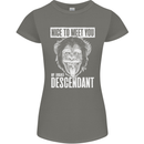 Chimp Evolved Dessendant Funny Monkey Ape Womens Petite Cut T-Shirt Charcoal