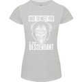 Chimp Evolved Dessendant Funny Monkey Ape Womens Petite Cut T-Shirt Sports Grey