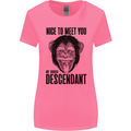Chimp Evolved Dessendant Funny Monkey Ape Womens Wider Cut T-Shirt Azalea