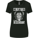 Chimp Evolved Dessendant Funny Monkey Ape Womens Wider Cut T-Shirt Black