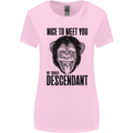 Chimp Evolved Dessendant Funny Monkey Ape Womens Wider Cut T-Shirt Light Pink