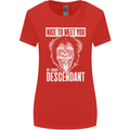 Chimp Evolved Dessendant Funny Monkey Ape Womens Wider Cut T-Shirt Red