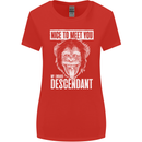 Chimp Evolved Dessendant Funny Monkey Ape Womens Wider Cut T-Shirt Red