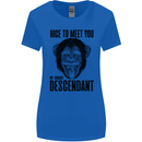 Chimp Evolved Dessendant Funny Monkey Ape Womens Wider Cut T-Shirt Royal Blue