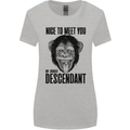 Chimp Evolved Dessendant Funny Monkey Ape Womens Wider Cut T-Shirt Sports Grey