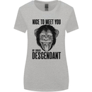 Chimp Evolved Dessendant Funny Monkey Ape Womens Wider Cut T-Shirt Sports Grey