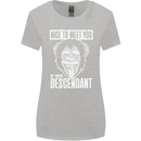 Chimp Evolved Dessendant Funny Monkey Ape Womens Wider Cut T-Shirt Sports Grey