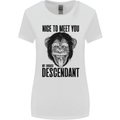 Chimp Evolved Dessendant Funny Monkey Ape Womens Wider Cut T-Shirt White