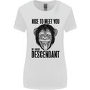 Chimp Evolved Dessendant Funny Monkey Ape Womens Wider Cut T-Shirt White