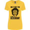 Chimp Evolved Dessendant Funny Monkey Ape Womens Wider Cut T-Shirt Yellow