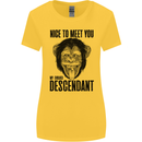 Chimp Evolved Dessendant Funny Monkey Ape Womens Wider Cut T-Shirt Yellow
