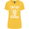 Chimp Evolved Dessendant Funny Monkey Ape Womens Wider Cut T-Shirt Yellow