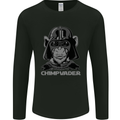 Chimpvader Monkey Ape Chimpanzee Chimp Mens Long Sleeve T-Shirt Black