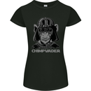 Chimpvader Monkey Ape Chimpanzee Chimp Womens Petite Cut T-Shirt Black