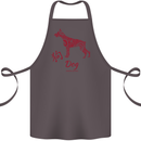 Chinese Zodiac Shengxiao Year of the Dog Cotton Apron 100% Organic Dark Grey